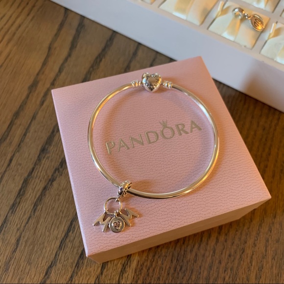 PANDORA Perfect Mom Bangle Gift Set Bracelet New - Picture 5 of 7